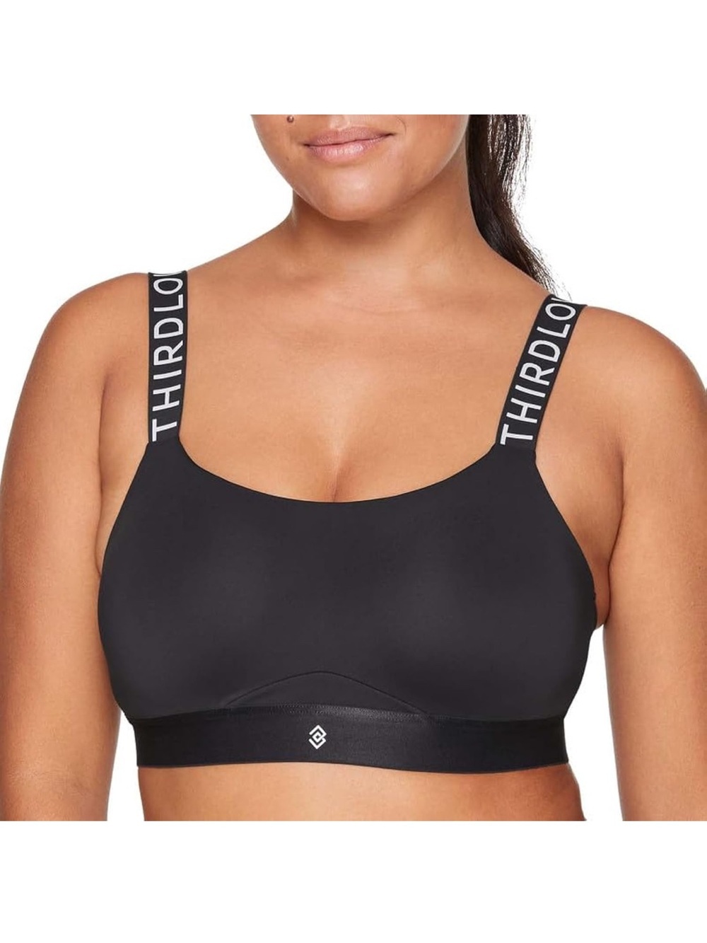ThirdLove Women's Sz 42B Kinetic Adjustable Sports Bra Black High Impact Stretch